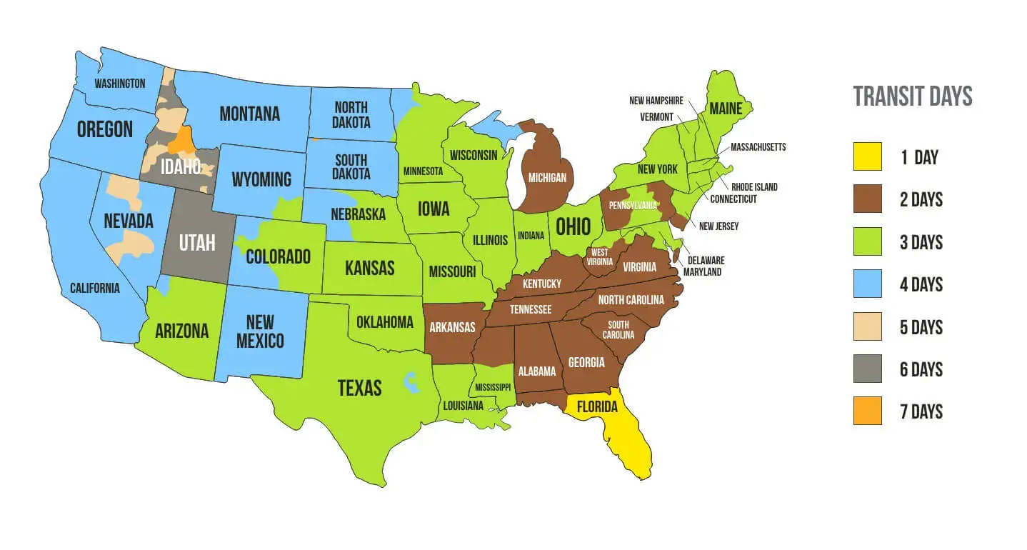 Shipping map