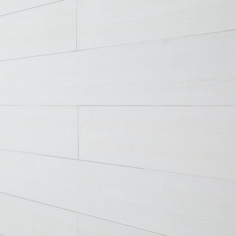 White wood accent wall