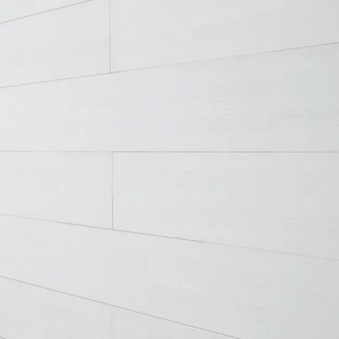 White wood accent wall
