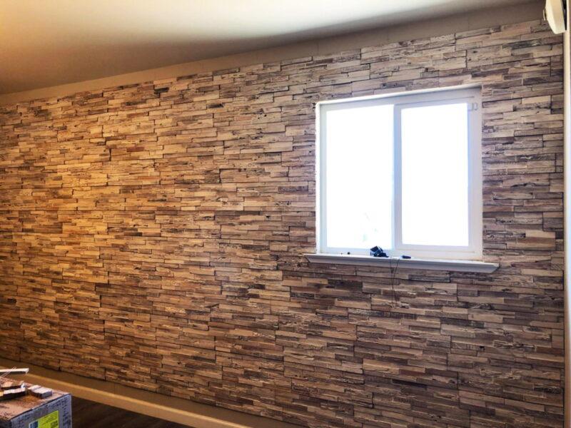 Weathered White Reclaimed Wood 3D Wall Panels