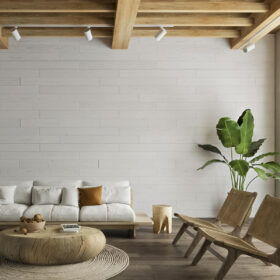 Santorini (White) <br>Peel and Stick Wood Planks