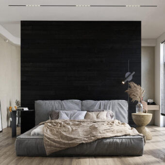 Charcoal (Black) Peel and Stick Wood Planks
