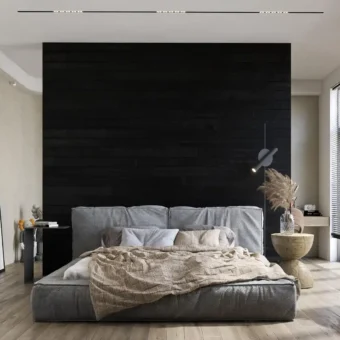 Charcoal (Black) Peel and Stick Wood Planks