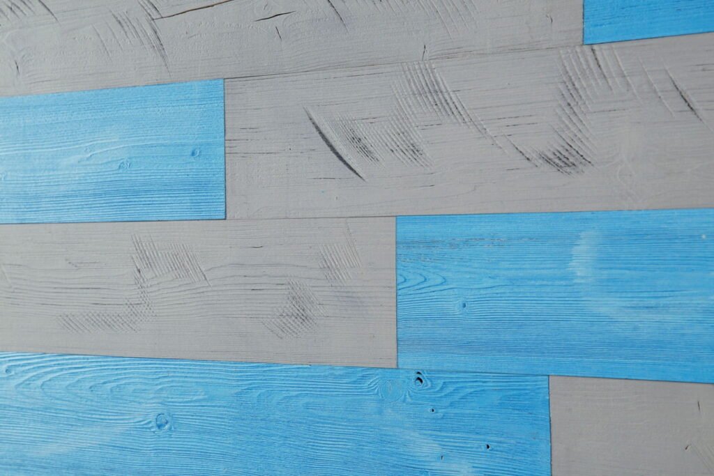 Blue Sky, Sweetened Milk - Peel and Stick Wood Planks - WoodyWalls