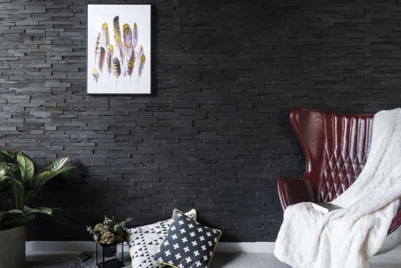 Dark Graphite - 3D Wall Panels | Reclaimed Wood - Woodywalls