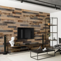 Grey / Brown Mix - Reclaimed Wood Planks - WoodyWalls