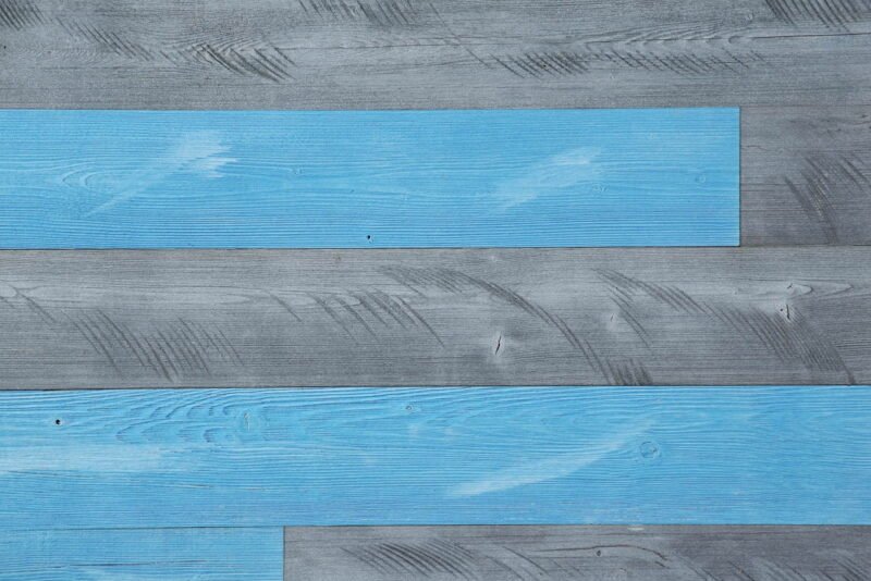 Natural Gray, Blue Sky - Peel and Stick Wood Planks - WoodyWalls