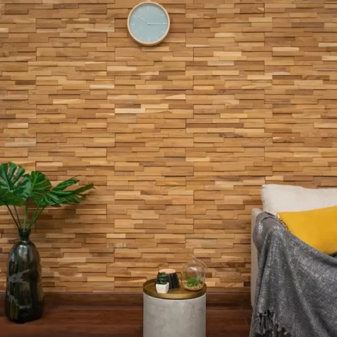 Natural Teak - 3D Wall Panels - WoodyWalls