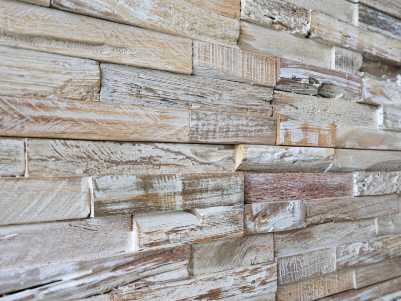 Weathered White - 3D Wood Panels - WoodyWalls