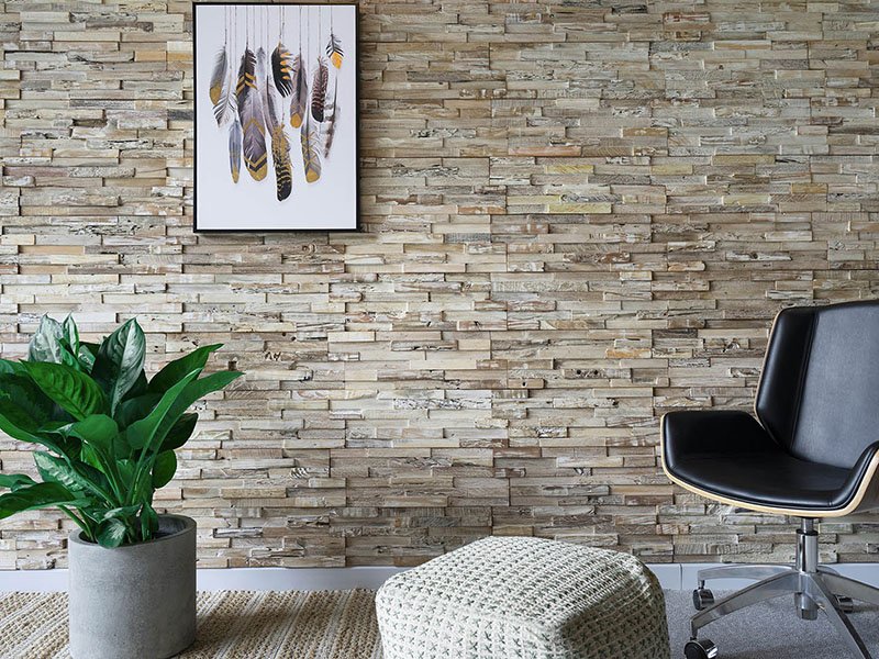 Weathered White - 3D Wall Panels | Reclaimed Wood - WoodyWalls