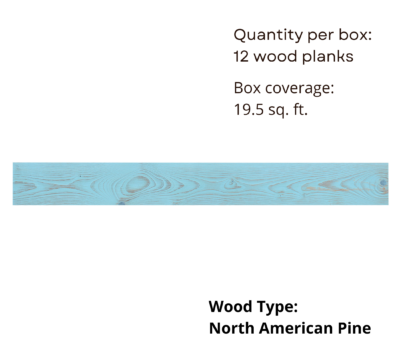 Vintage Blue <br>Peel and Stick Wood Planks 14