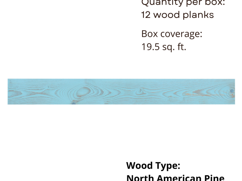 Blue wood accent wall