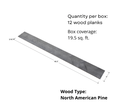 Natural Gray <br>Peel and Stick Wood Planks 17