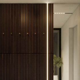 Smoked Ash Solid Wood Slat Wall Panels 3