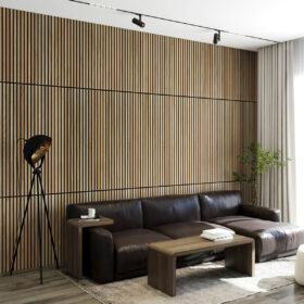 White Ash Solid Wood Slat Wall Panels 6