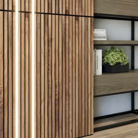 LED Wood Slat Wall
