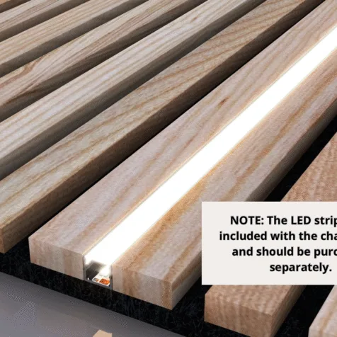 LED Channel for wood slat wall 1