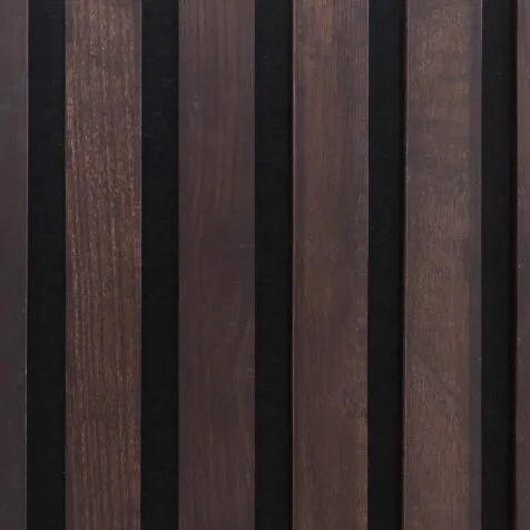 Smoked ash Solid Wood Slat Wall Panels