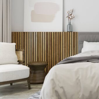 White Oak Solid Wood Slat Wall Panels