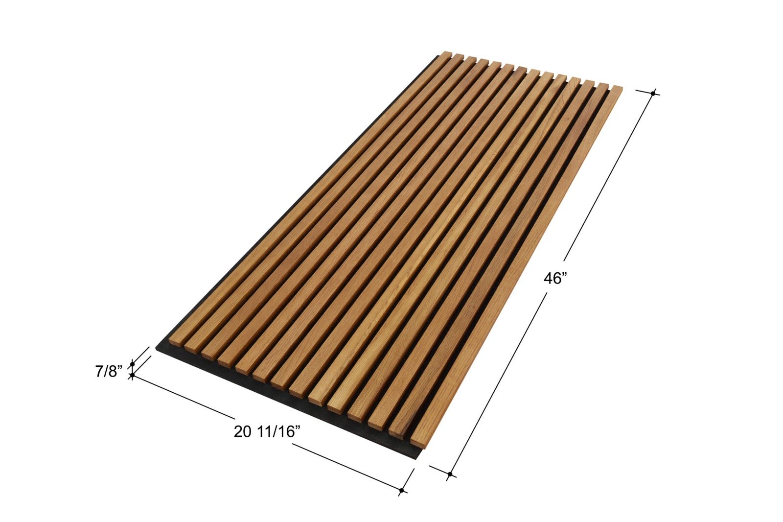 3D Slat Wood Wall Panels Acoustic Panels for Interior Wall Decor Walnut |  Sound Absorbing Panel | 42.5” x 17” Each | Wall Panels Decorative | Set of  2