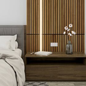 White Oak Solid Wood Slat Wall Panels 6