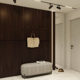 Smoked Ash Solid Wood Slat Wall Panels