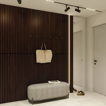 Smoked Ash Solid Wood Slat Wall Panels
