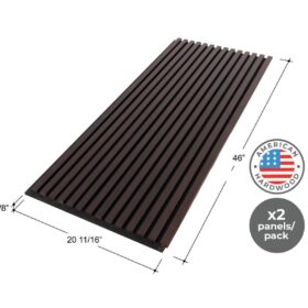 Smoked Ash Solid Wood Slat Wall Panels 6