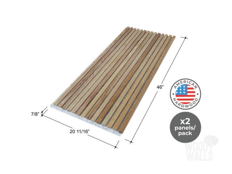 solid Wood slat panels white ash grey felt