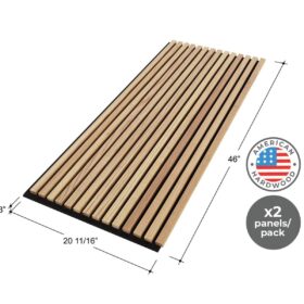 White Ash Solid Wood Slat Wall Panels 7