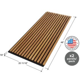 White Oak Solid Wood Slat Wall Panels 8