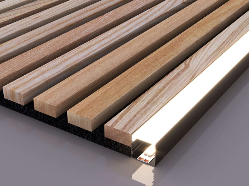 LED Channel for Wood Wall Edging