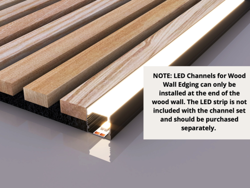 LED Channel <br>for <br>Wood Wall Edging