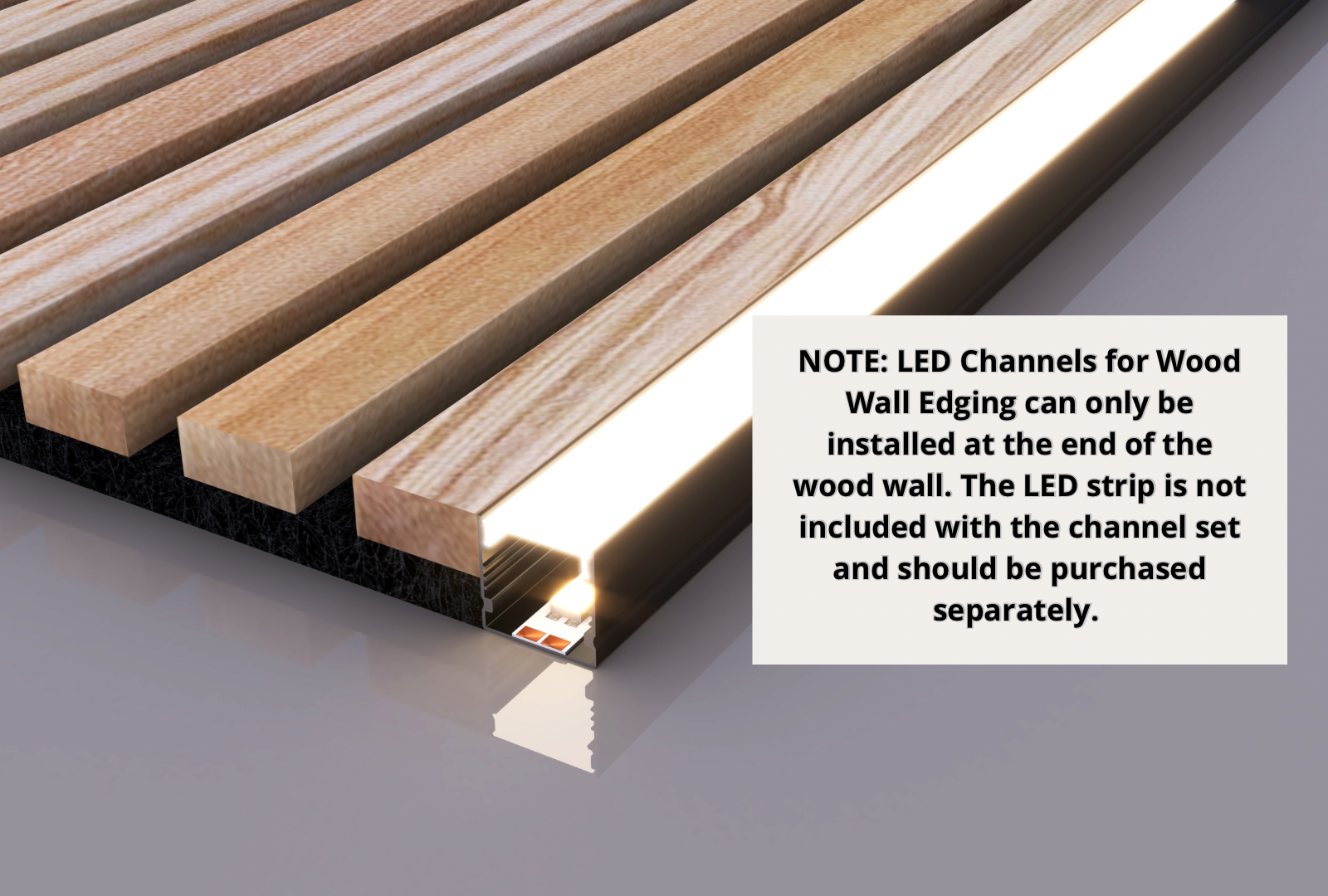 LED Channel for Wood Wall Edging