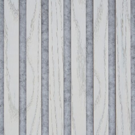White wood veneer slatted wood wall panels