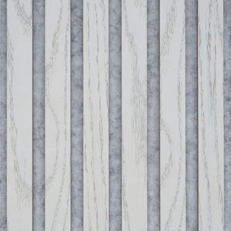 White wood veneer slatted wood wall panels
