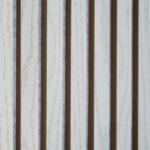 white slatted wood wall panels