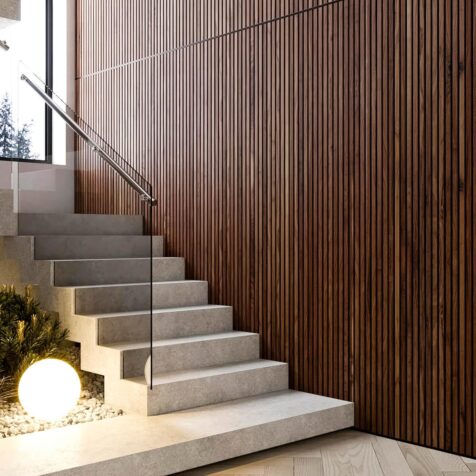 Black Metal edge trim for Slat wall