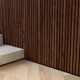 Black Metal Edge Trim for Wood Slat Wall Panels 8