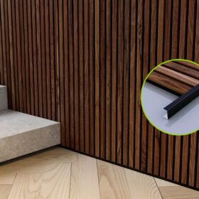 Black Metal Edge Trim for Wood Slat Wall Panels 6
