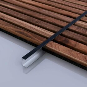 Black Metal Edge Trim for Wood Slat Wall Panels 3
