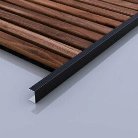 Black Metal Edge Trim for Wood Slat Wall Panels 4