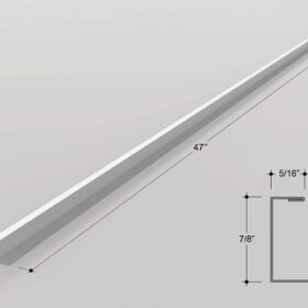 Brushed Metal Edge Trim for Wood Slat Wall Panels 2