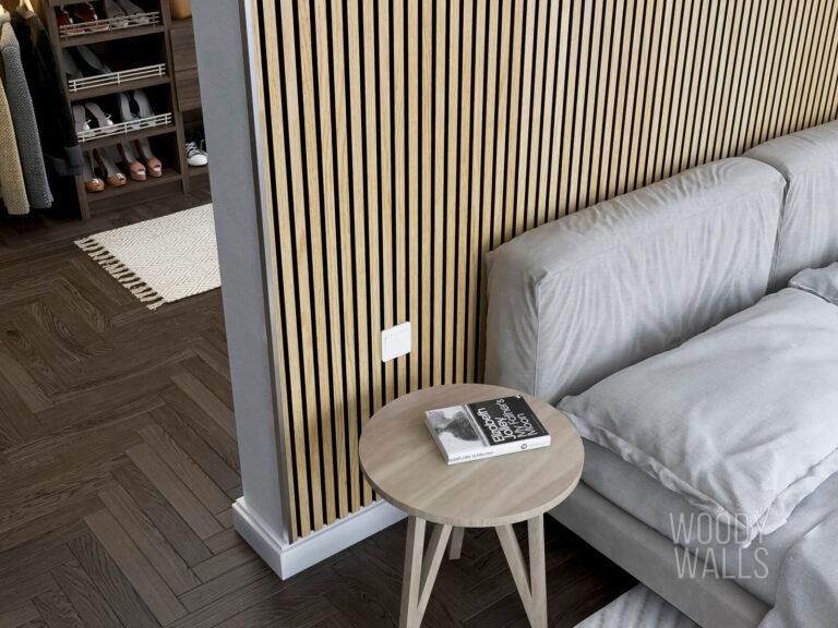 Brushed Metal Edge Trim for Wood Slat Wall Panels 7