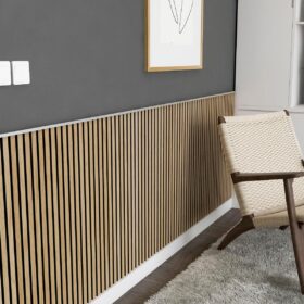 Brushed Metal Edge Trim for Wood Slat Wall Panels 6
