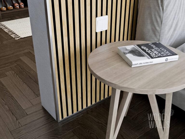 Brushed Metal Edge Trim for Wood Slat Wall Panels 8