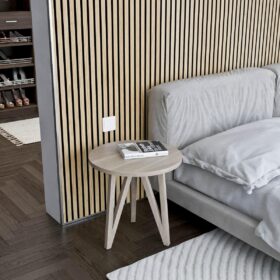 Brushed Metal Edge Trim for Wood Slat Wall Panels 9