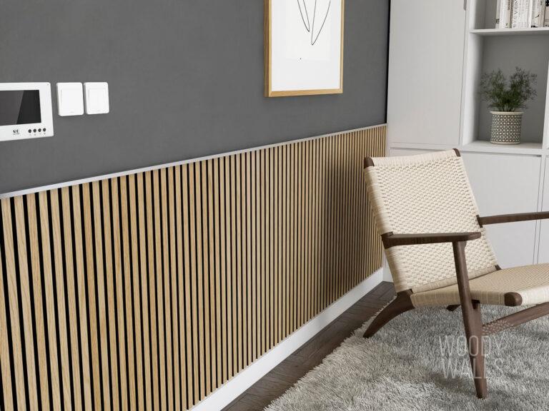 Brushed Metal Edge Trim for Wood Slat Wall Panels 6