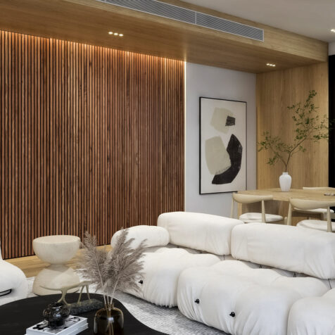 accent wall wood for modern living room