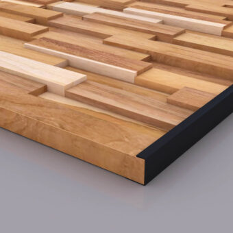 Black Metal Edge Trim for 3D Wall Panels